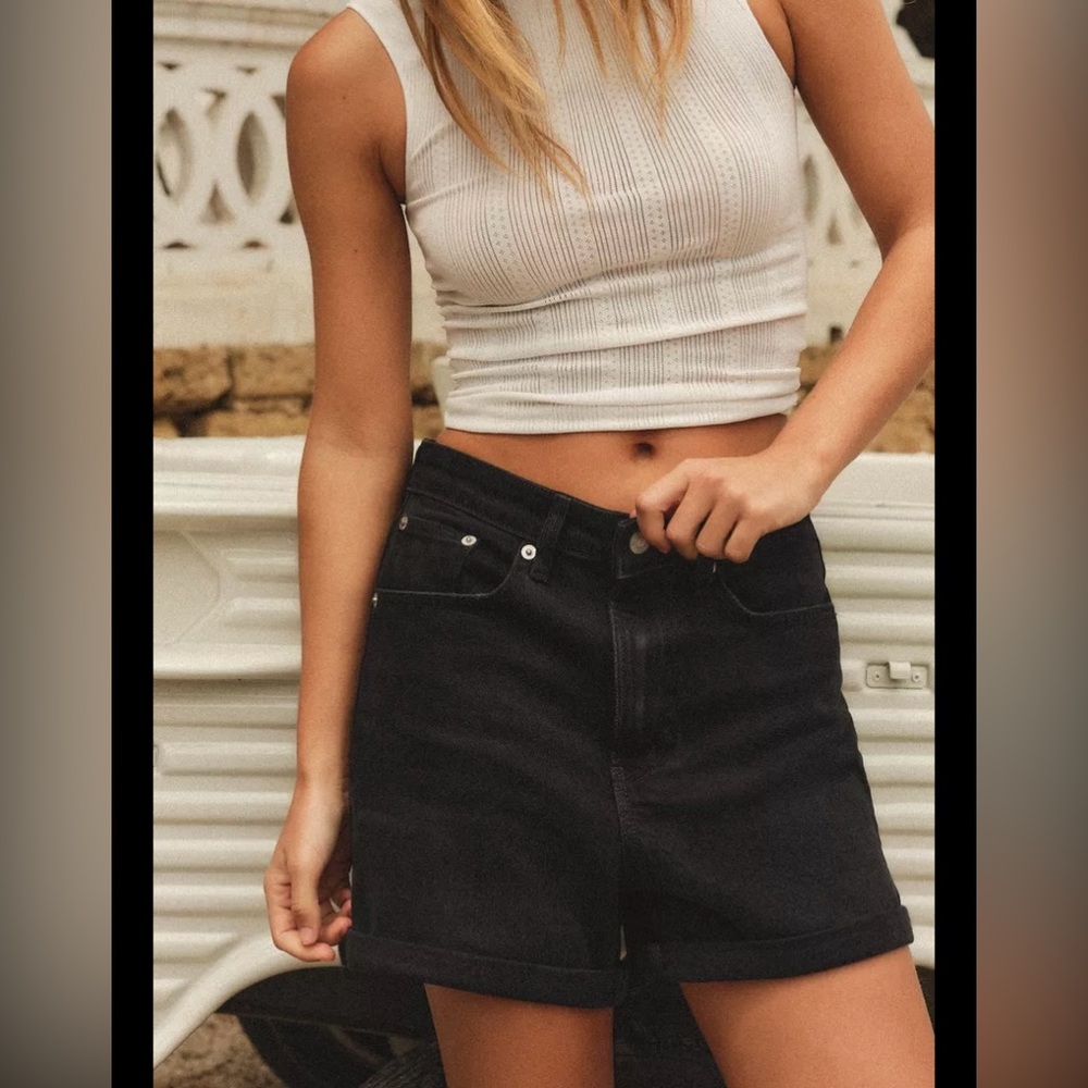 Zara Mom Fit Denim Short